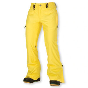 BONFIRE Snowboard pants. Yellow, size small